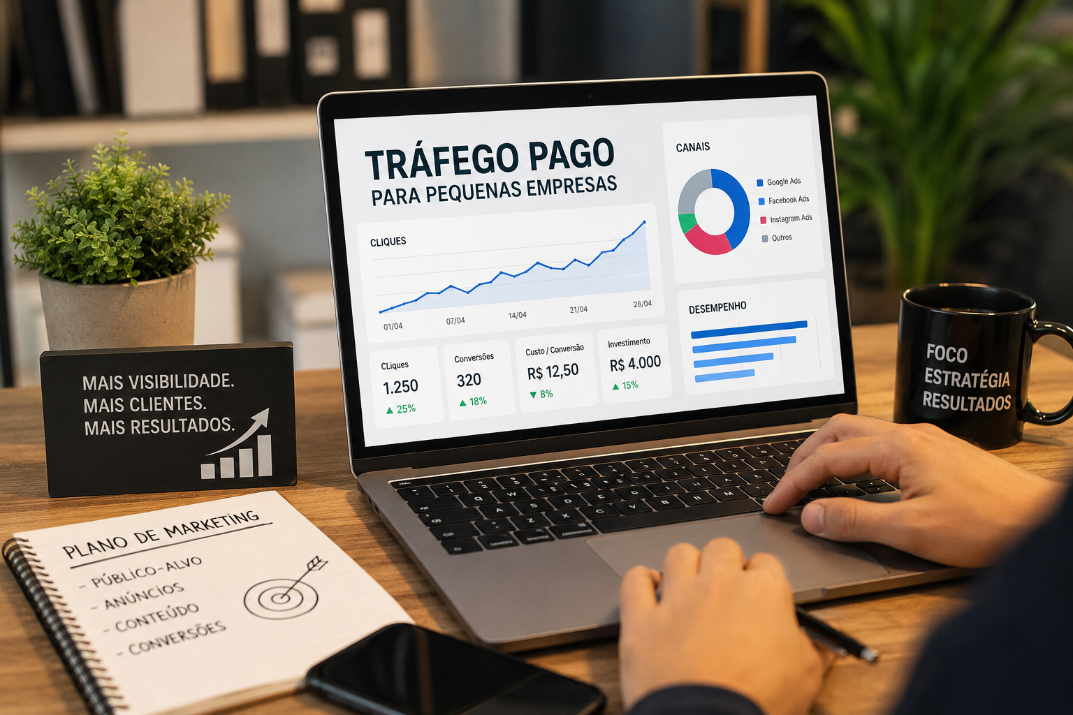 Gestão de tráfego pago para pequenas empresas