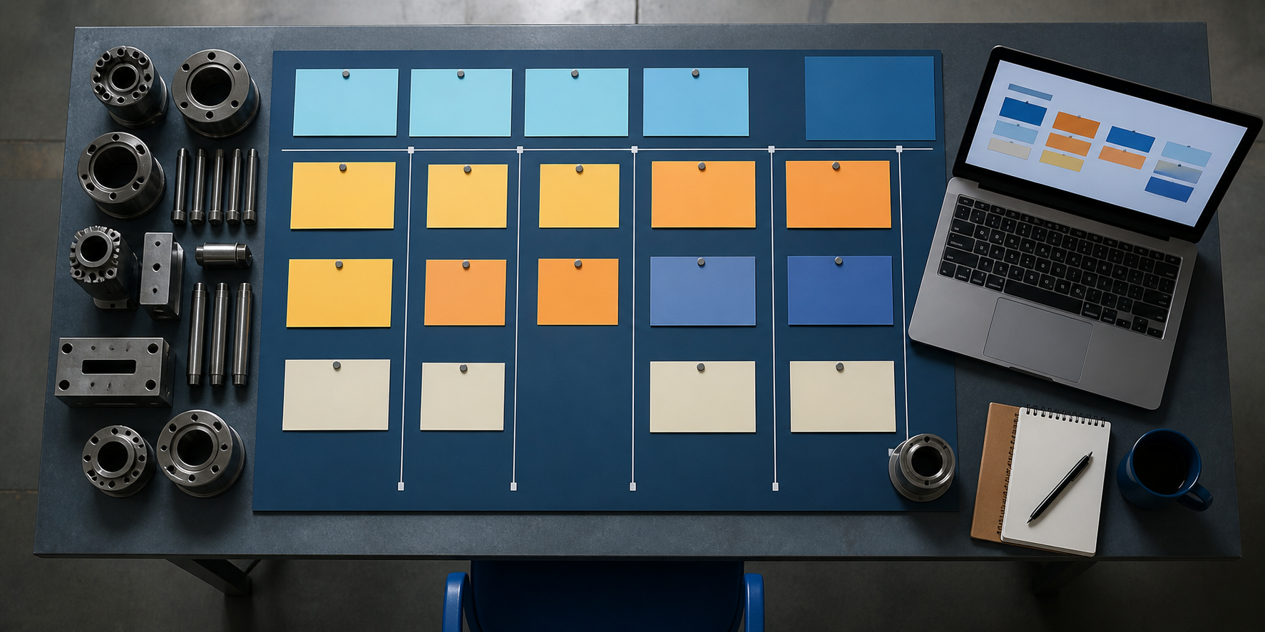 Quadro organizado para estruturar uma campanha