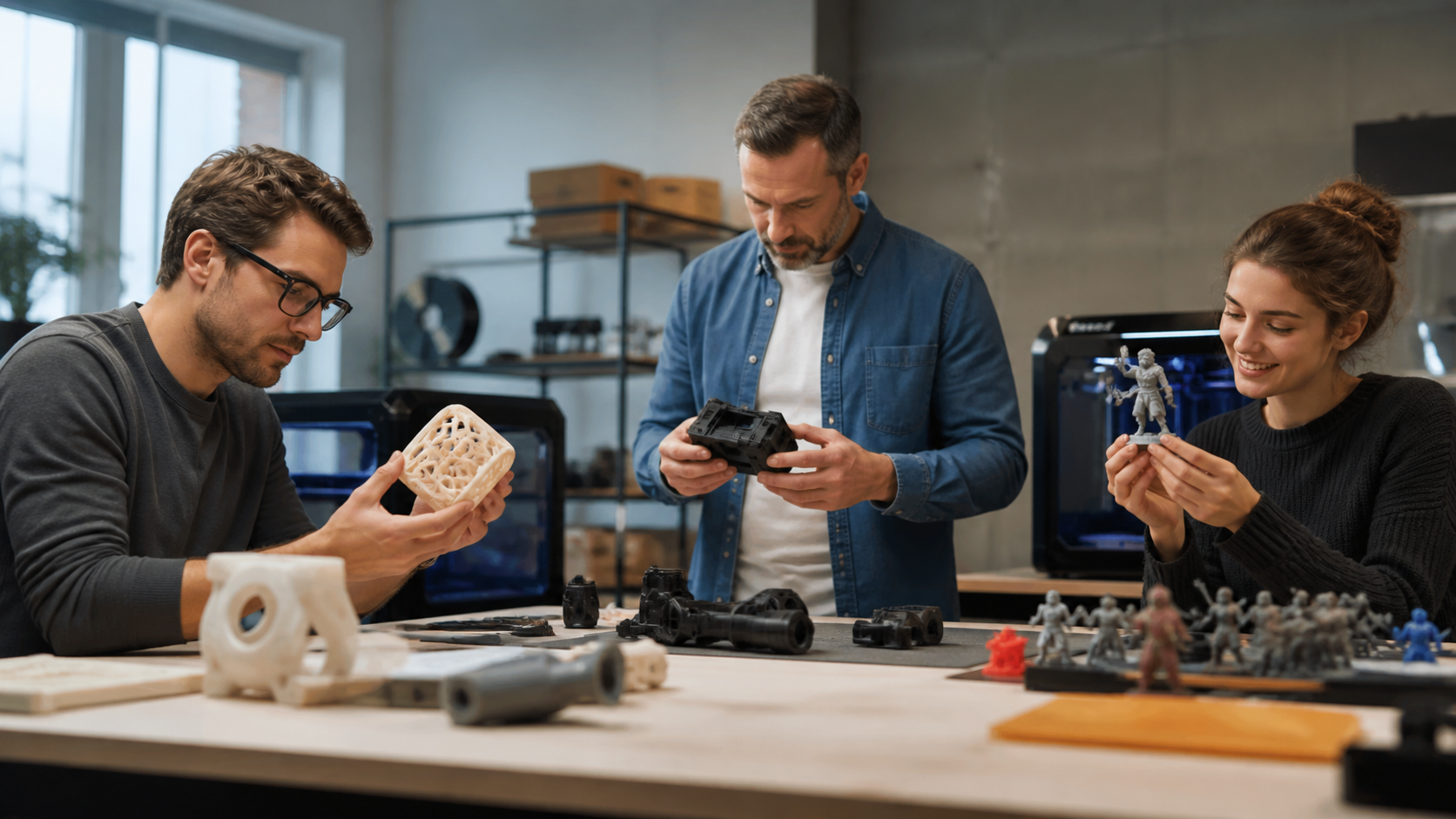 Perfis de clientes de um negócio de impressão 3D