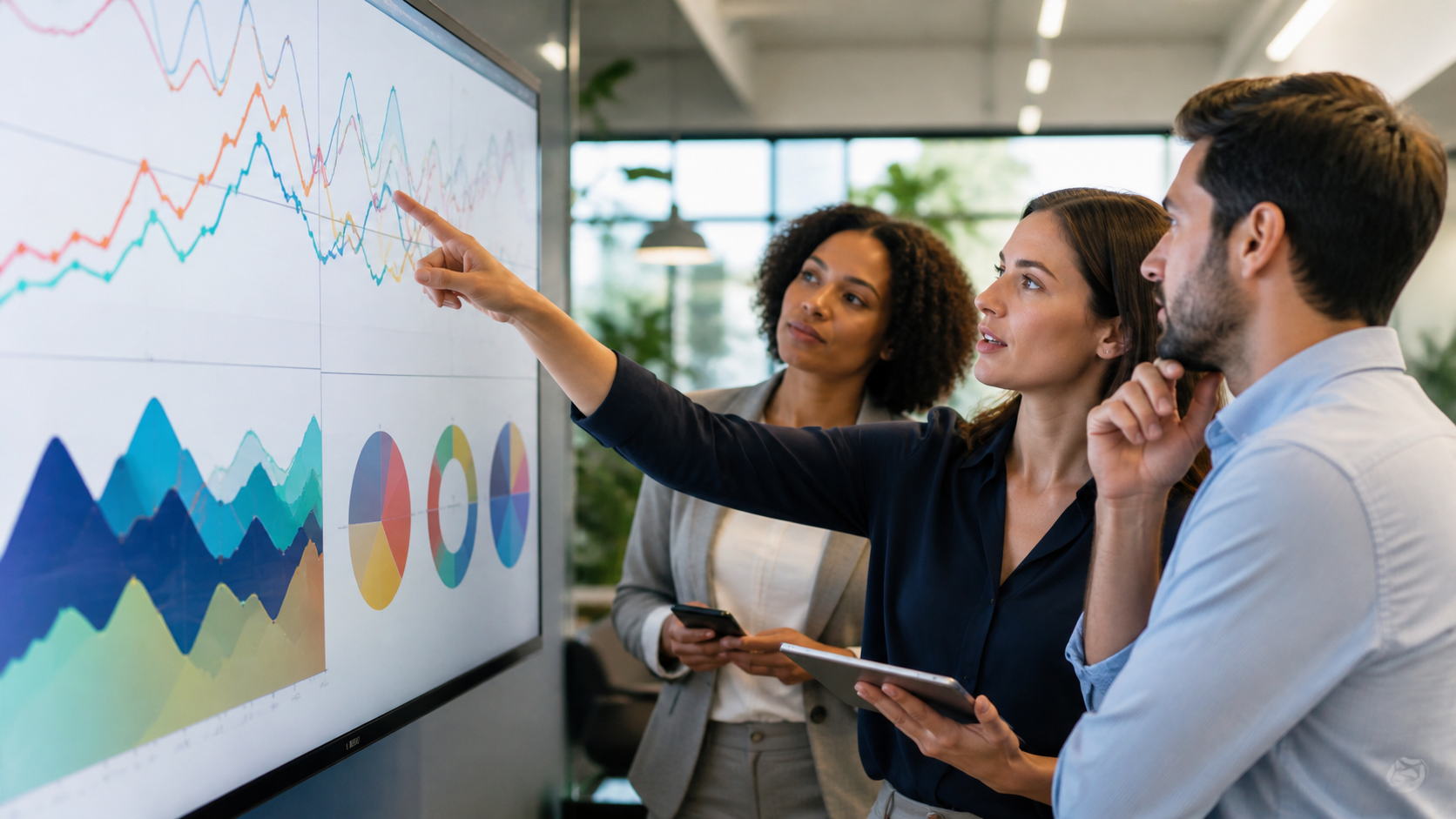 Equipe ajustando campanhas com base em indicadores de desempenho