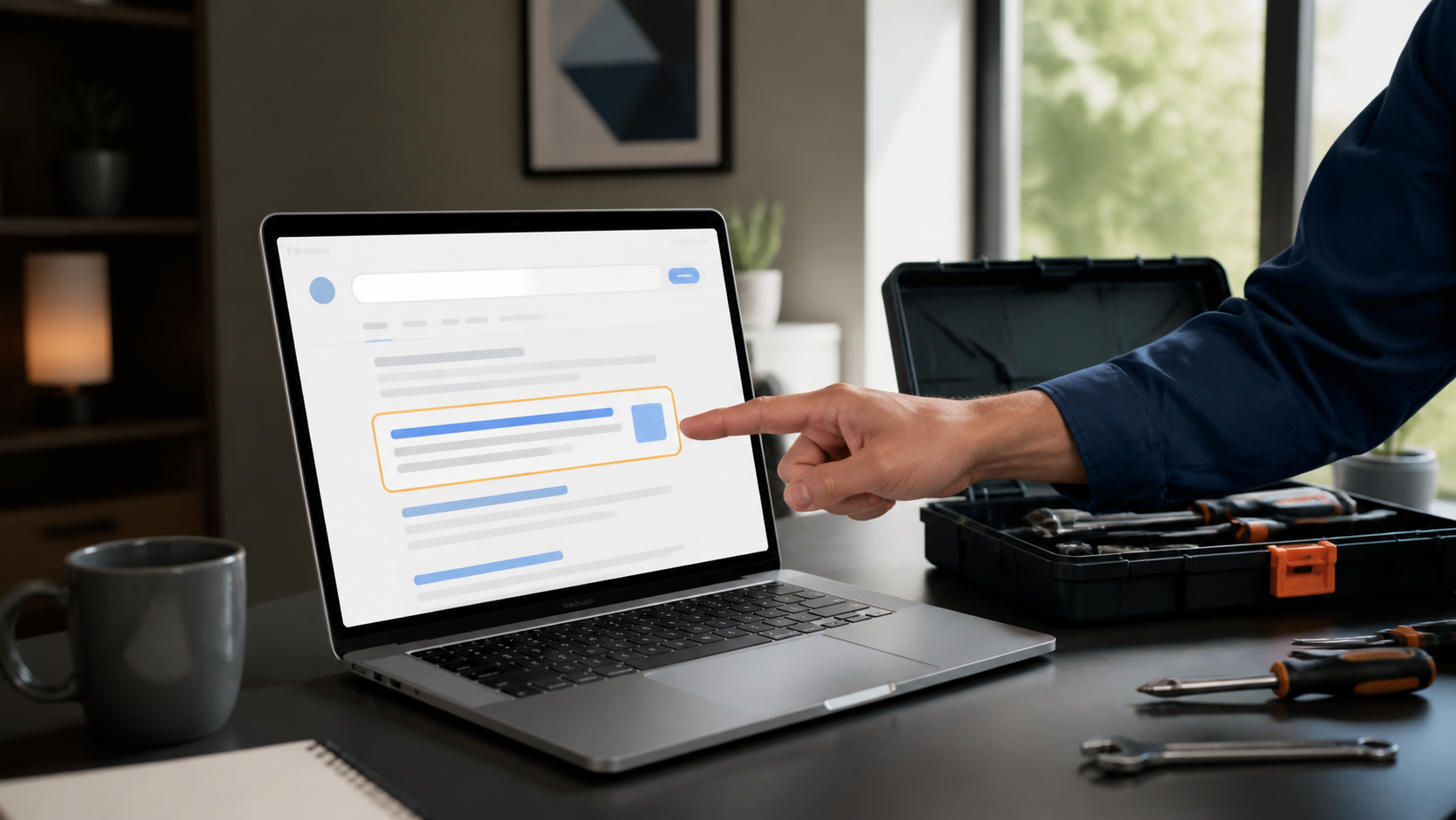 Anúncio online para conserto de eletrodomésticos