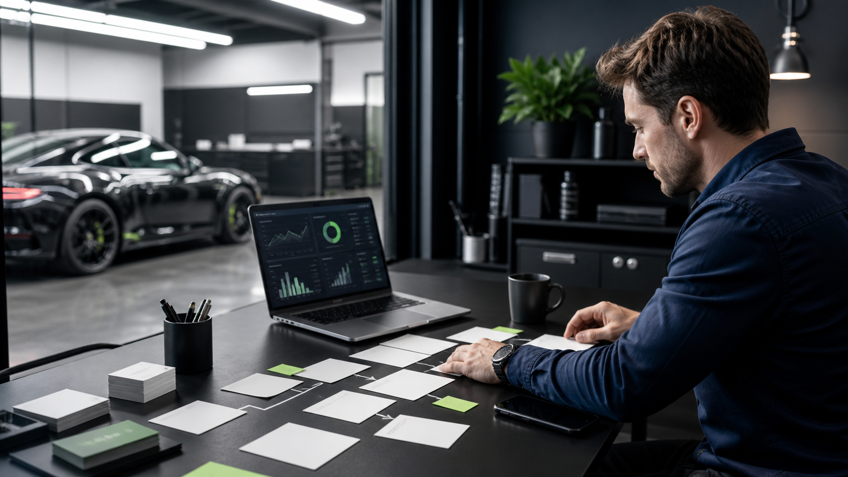 Organização de campanha para serviços automotivos