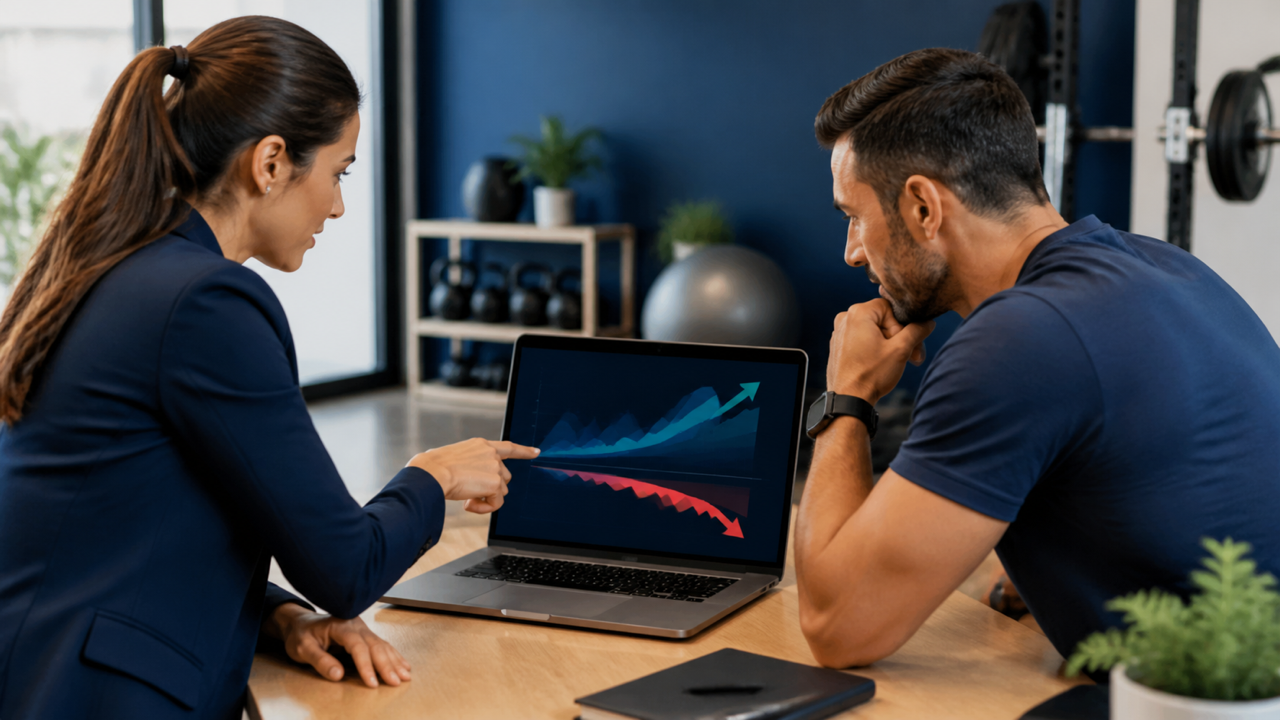 Personal trainer analisando campanha