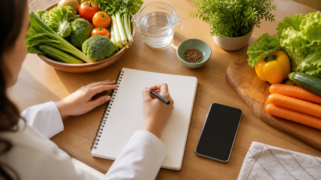 Nutricionista recebendo novo contato na clínica