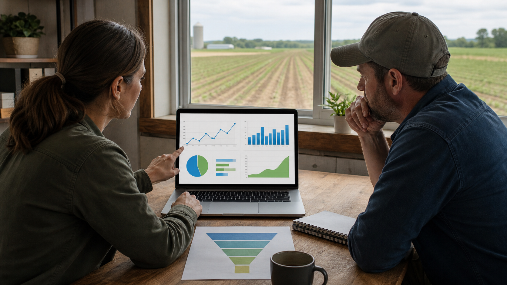 Medição de resultados de uma campanha para agronegócio