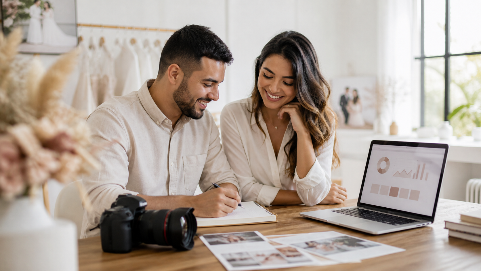 Fotógrafo pronto para lançar seu plano de marketing