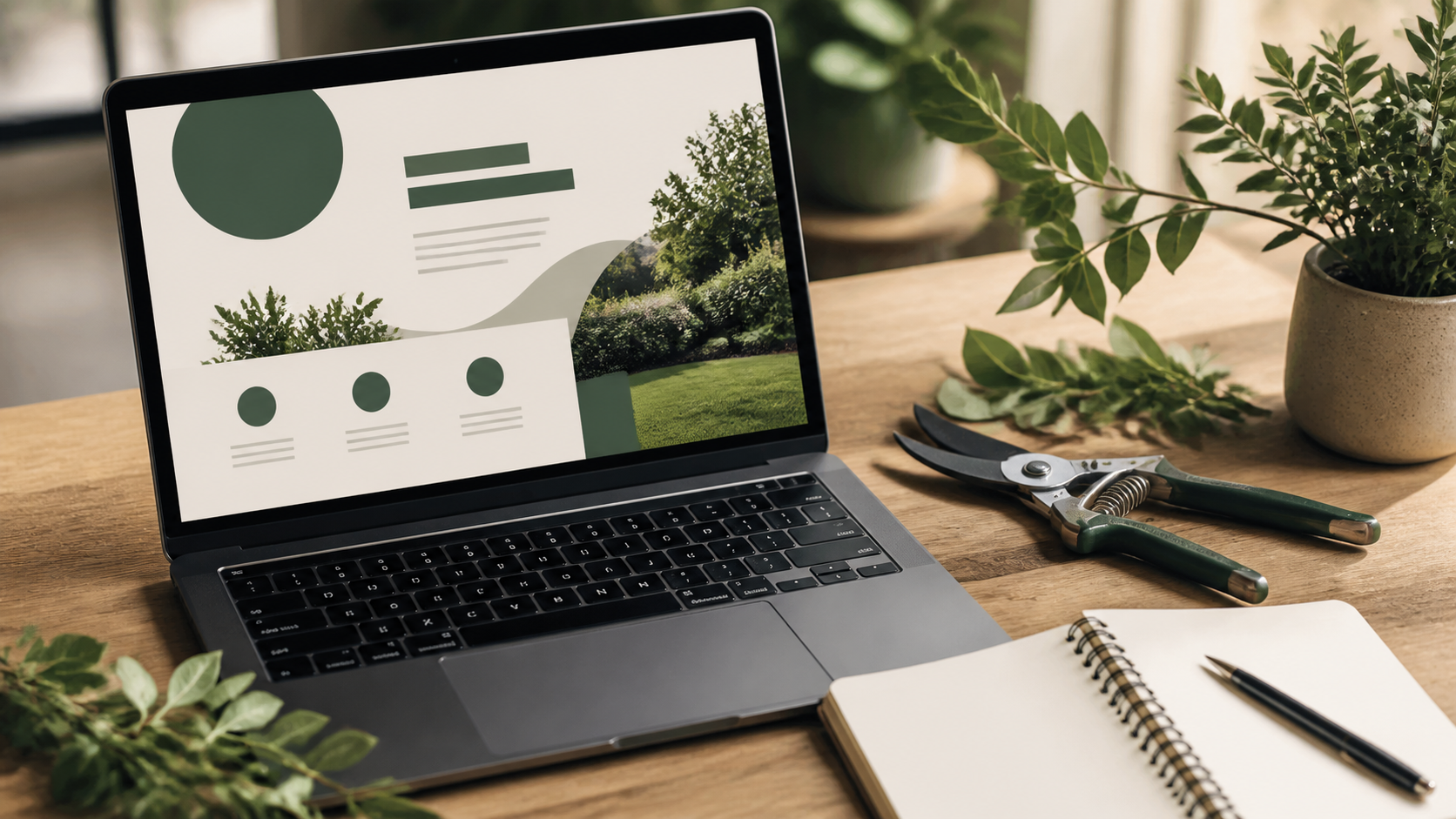 Planejamento de anúncio para serviço de jardinagem