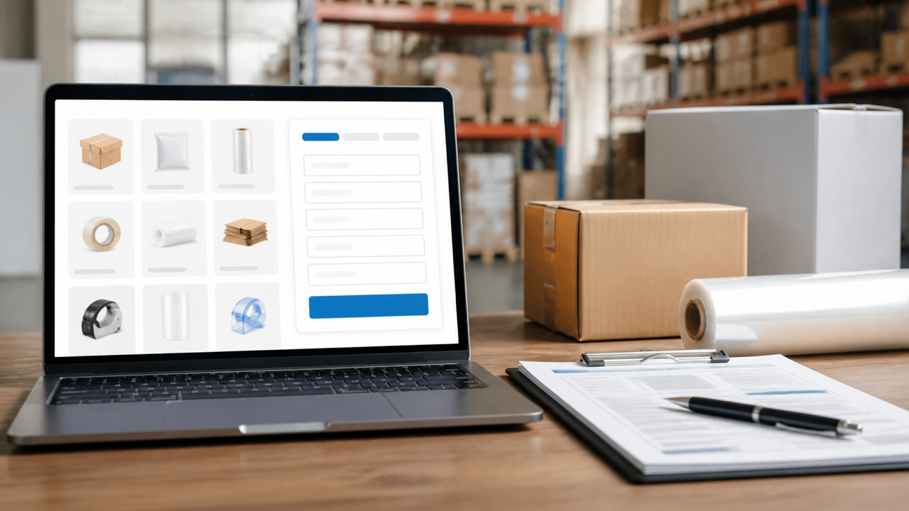 Página de orçamento para uma distribuidora