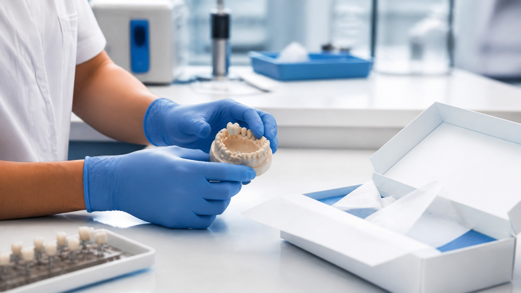 Pesquisa de plataformas de anúncios em um laboratório de prótese dentária