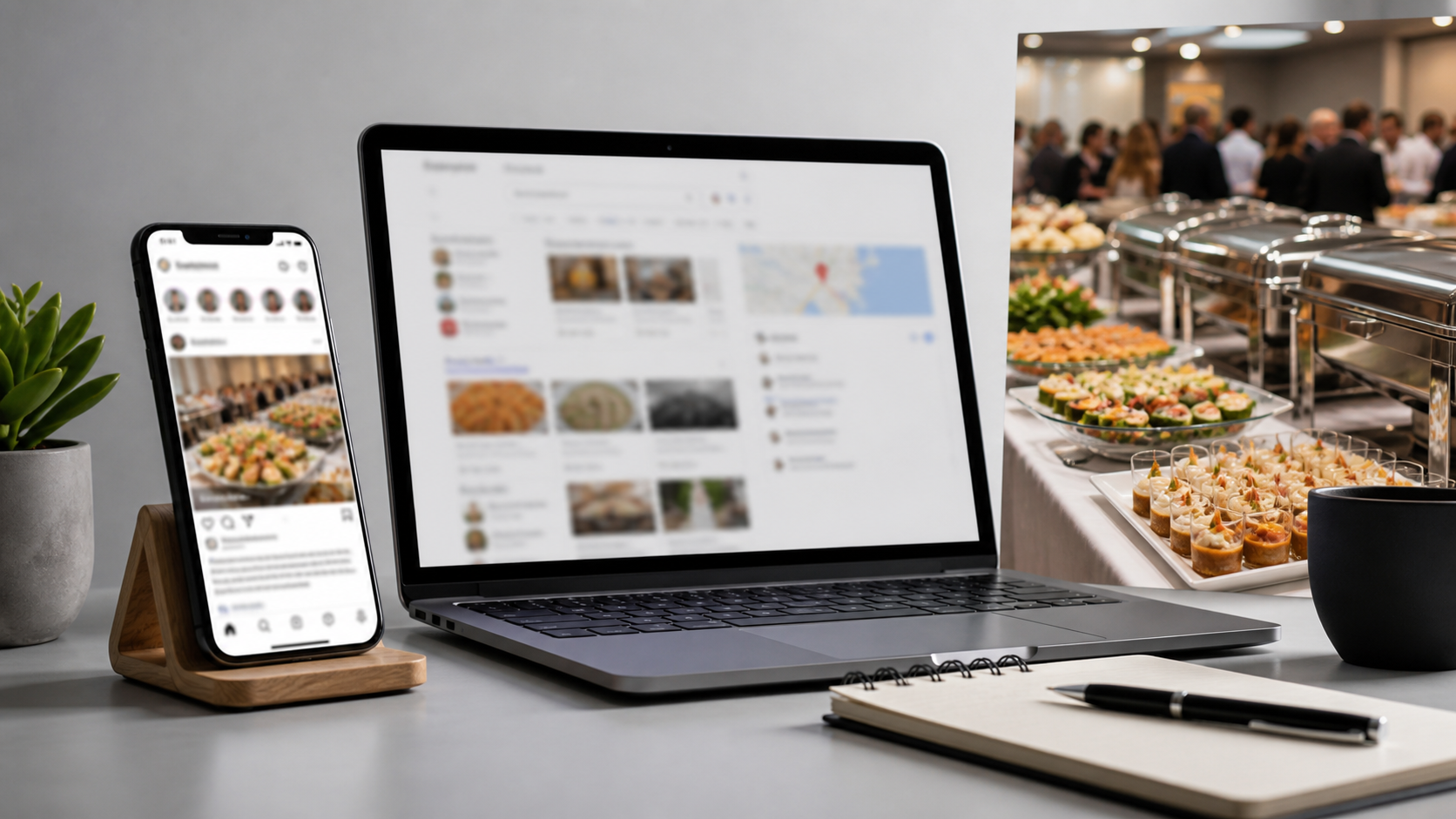 Canais digitais para divulgar catering