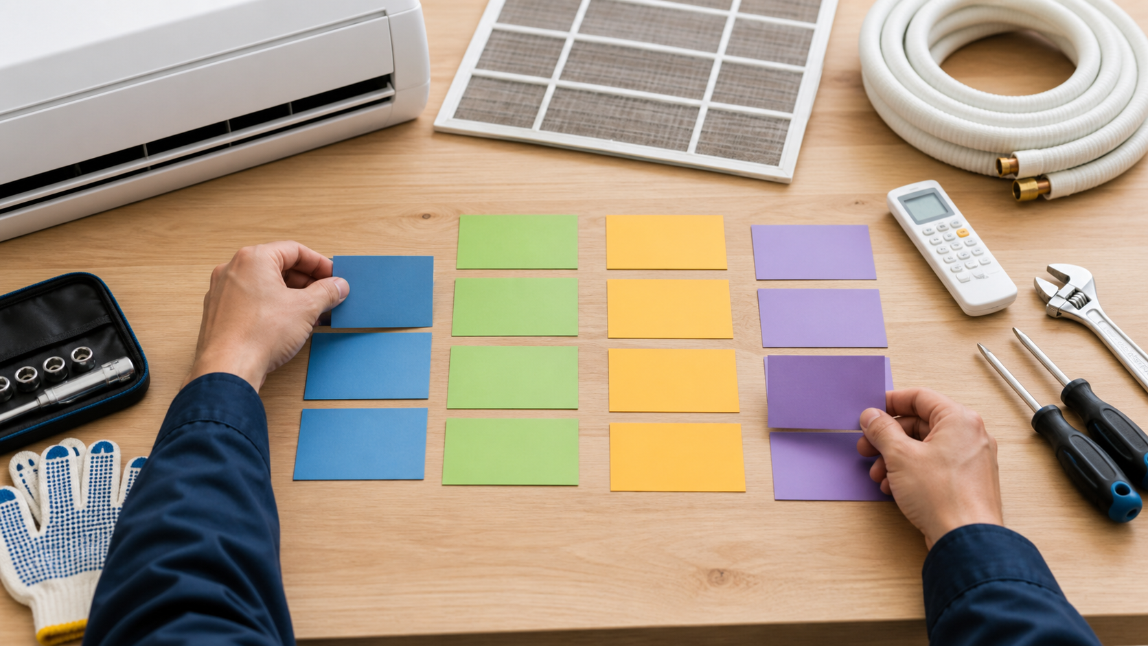 Organização de serviços e palavras-chave para anúncios