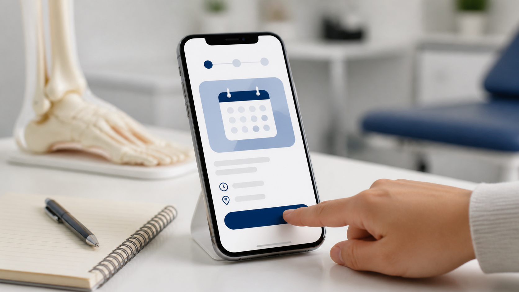 Agendamento online para clínica de podologia
