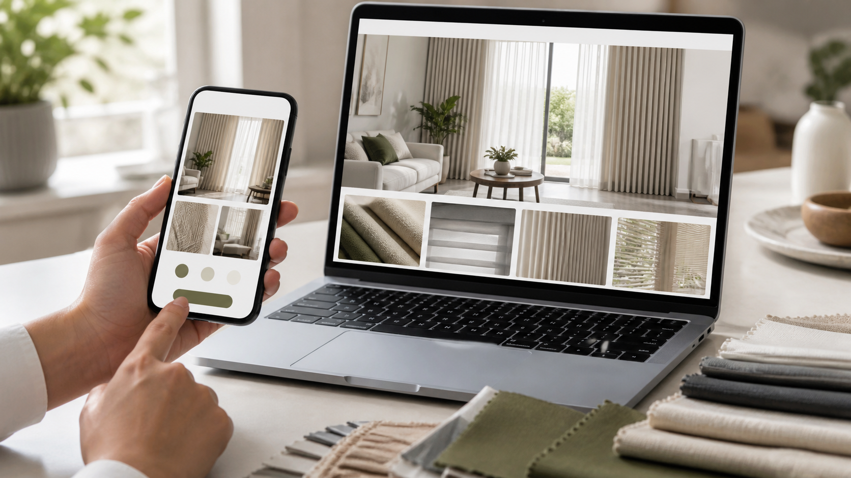 Página de contato para solicitar orçamento de cortinas e persianas