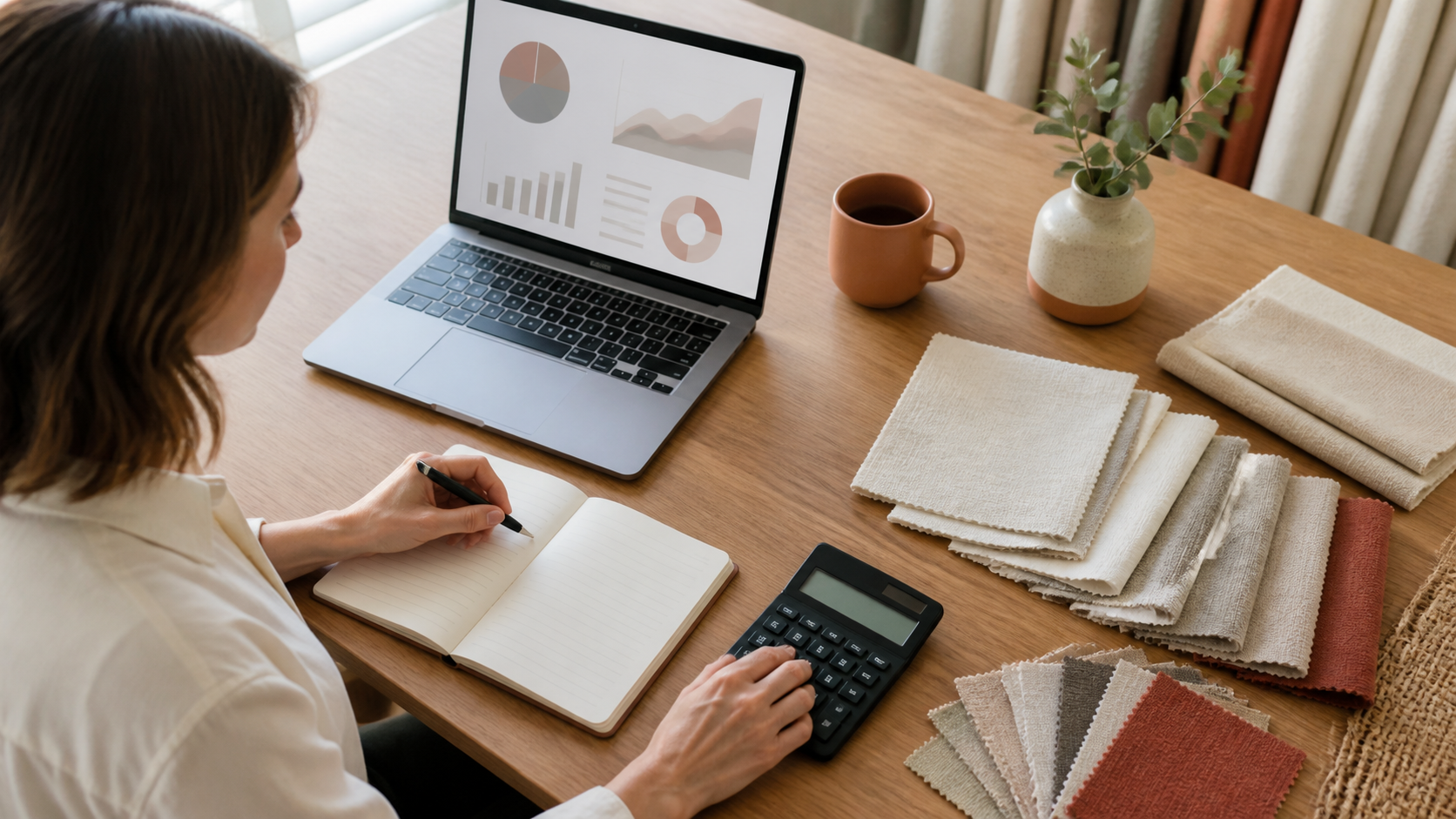 Controle de orçamento de marketing em uma empresa de cortinas e persianas