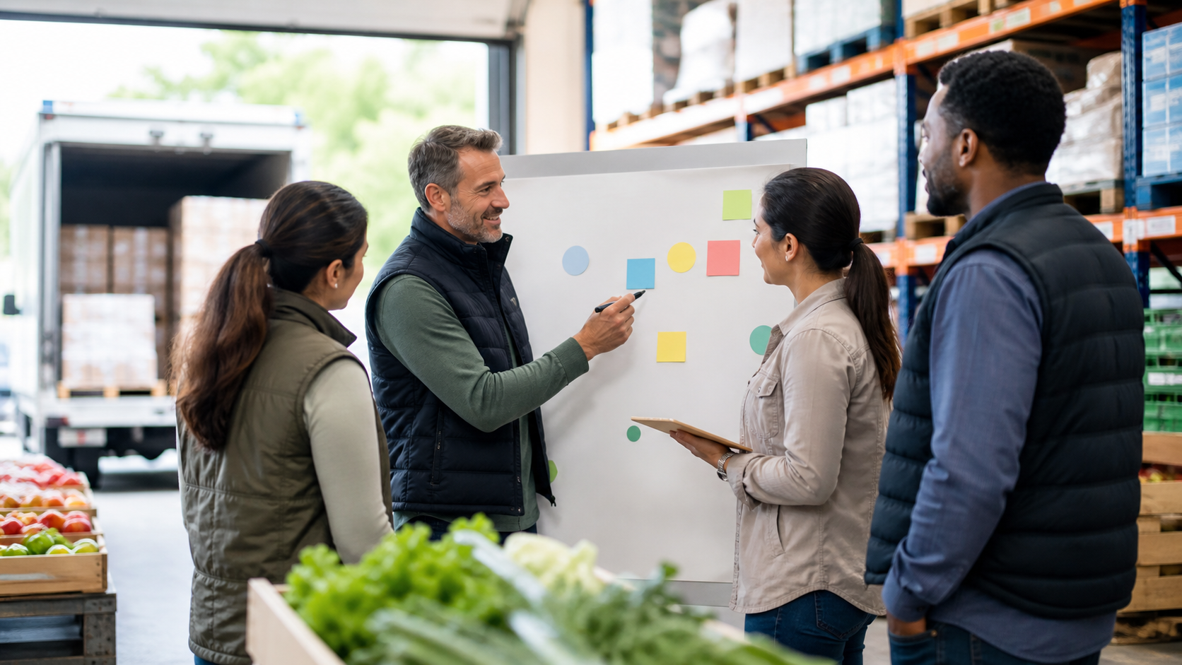 Medição de resultados de marketing e logística de alimentos