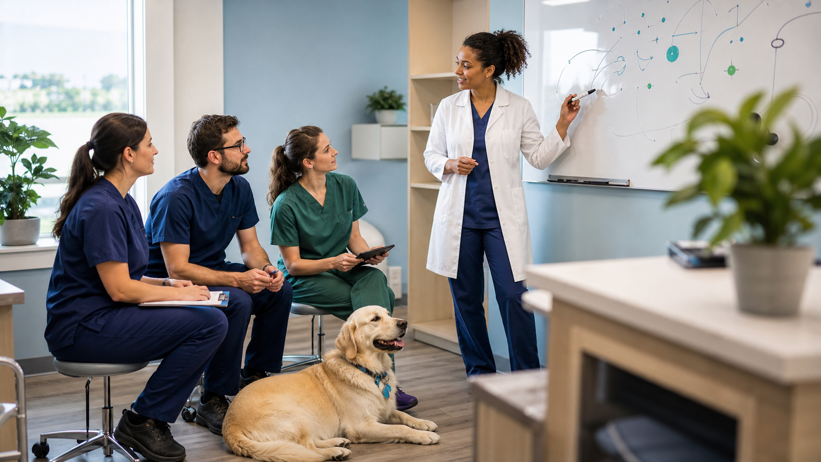 Atendimento acolhedor em hospital veterinário