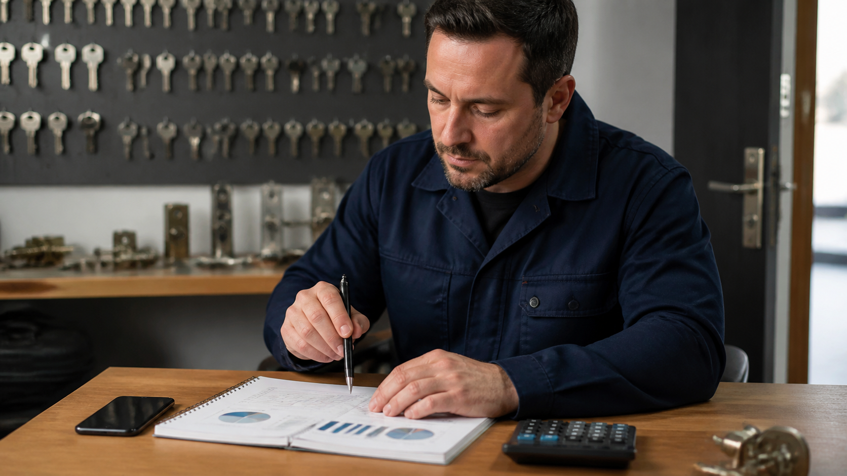 Acompanhamento de atendimento de chaveiro