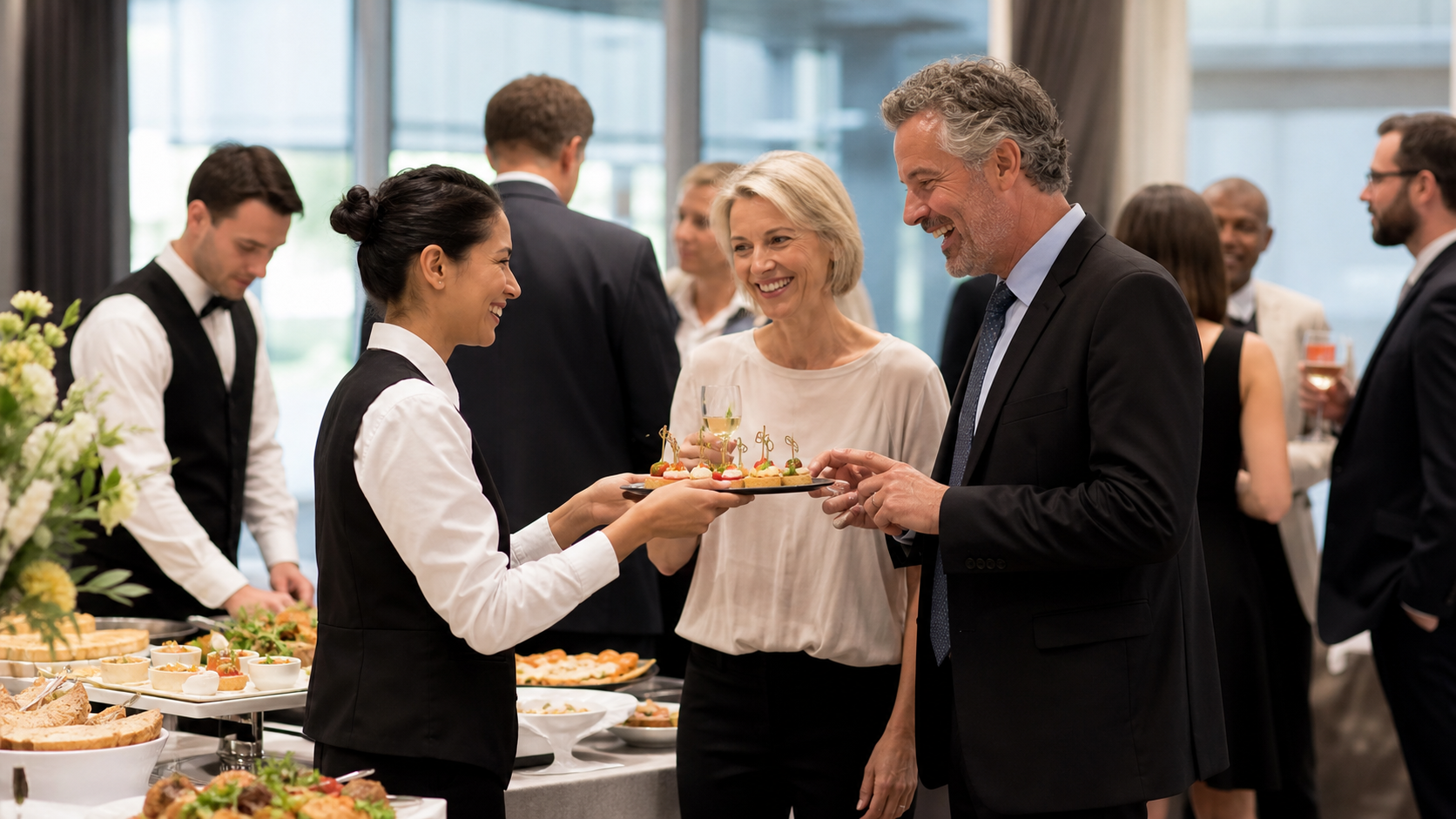 Experiência de catering em evento
