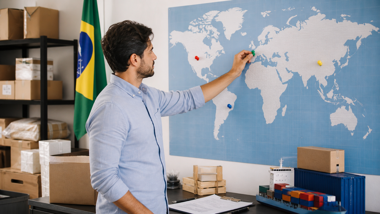 Mapa de público para empresas de importação e exportação