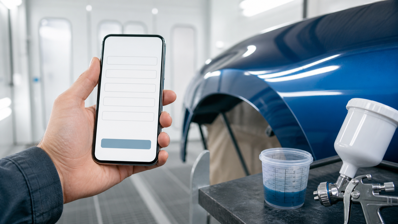 Anúncio digital destacando reparo de carro e orçamento em oficina