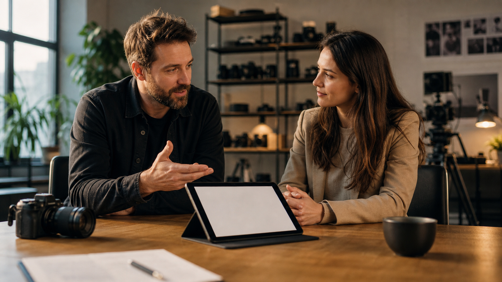 Reunião de proposta entre produtora e cliente